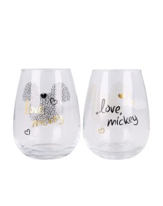 2 PCS 510 ML CRYSTAL GLASS SET MICKEY View 3