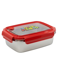 STAINLESS STEEL RECTANGULAR SANDOUBLE WALLEDICH BOX 1020 ML SUPER MARIO