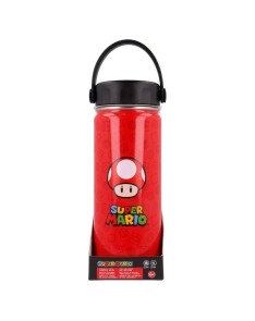 BOTELLA ACERO INOXIDABLE TERMO CON ASA 530 ML SUPER MARIO