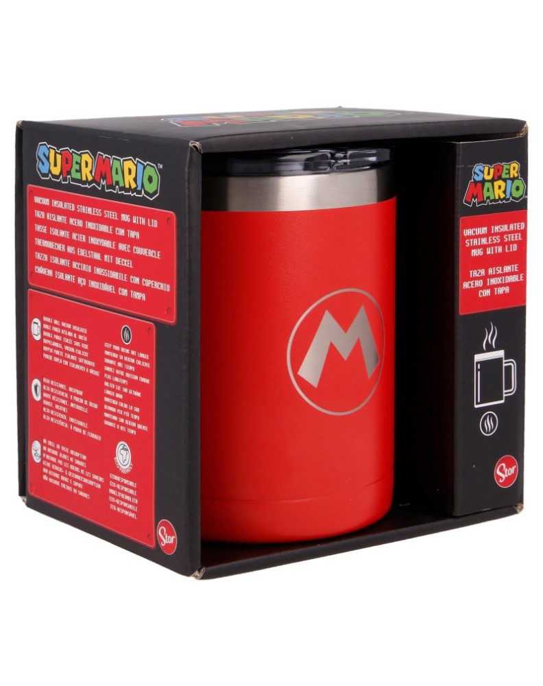 TAZA TERMO ACERO INOXIDABLE 380 ML SUPER MARIO