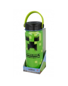 BOTELLA ACERO INOXIDABLE TERMO CON ASA 530 ML MINECRAFT