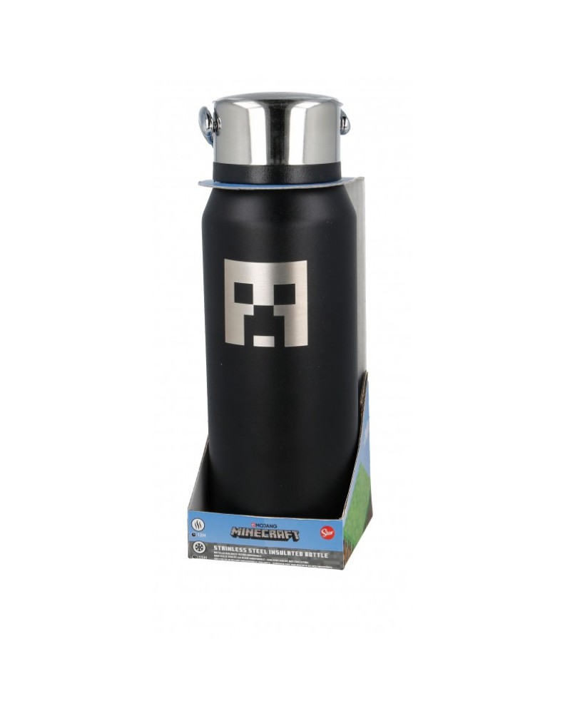 DOUBLE WALLED STAINLESS STEEL HUGO BOTTLE 505 ML MINECRAFT