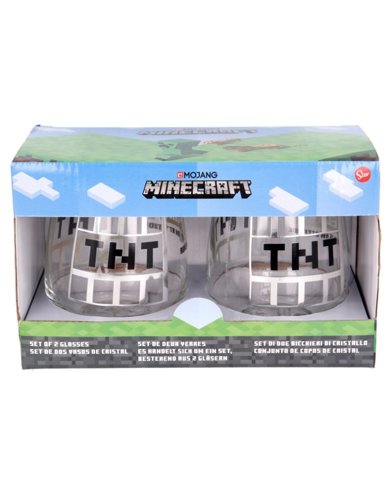 SET 2 VASOS DE CRISTAL 510 ML MINECRAFT