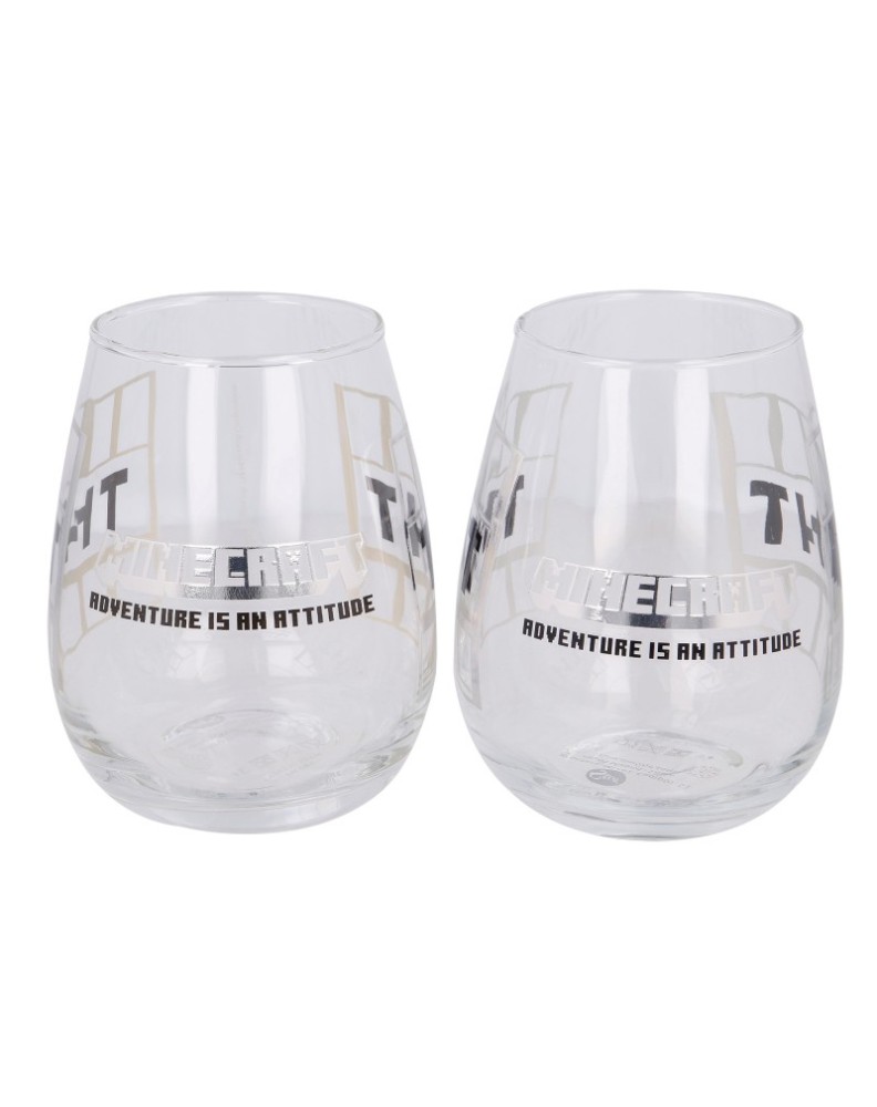 2 PCS 510 ML CRYSTAL GLASS SET MINECRAFT View 3