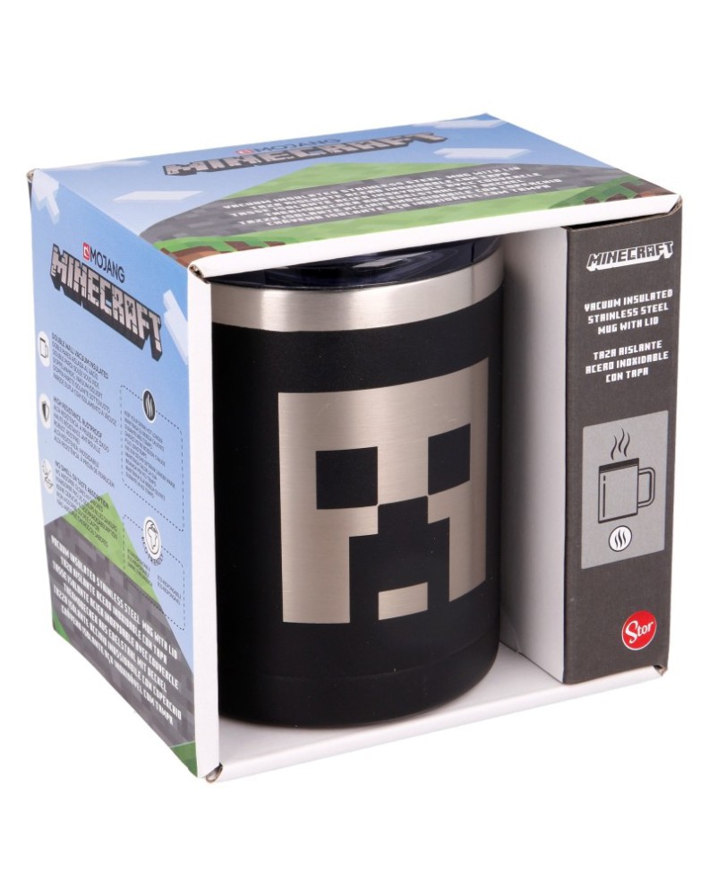 DOUBLE WALLED STAINLESS STEEL RAMBLER MUG 380 ML MINECRAFT