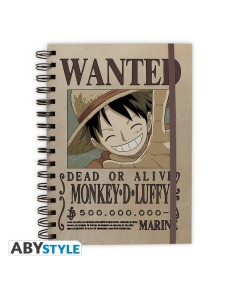 LIBRETA ONE PIECE -WANTED LUFFY-