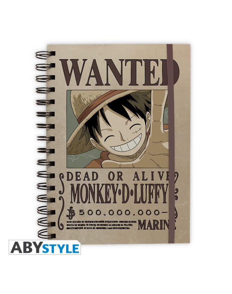 LIBRETA ONE PIECE -WANTED LUFFY-