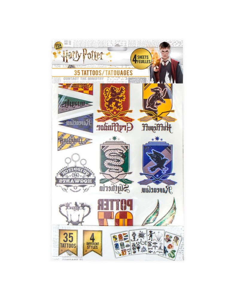 PACK 35 TATUAJES TEMPORALES HARRY POTTER PACK 35 TATUAJES TEMPORALES HARRY POTTER