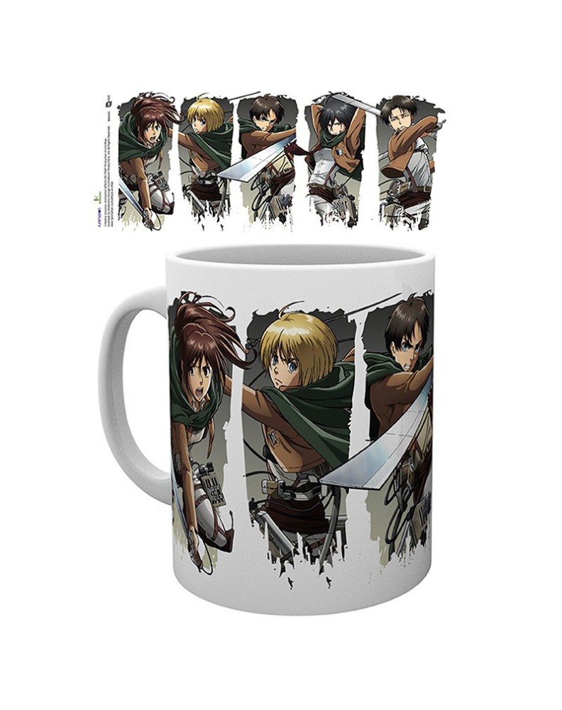 TAZA ATTACK ON TITAN 320 ML - CHARACTER MONTAGE