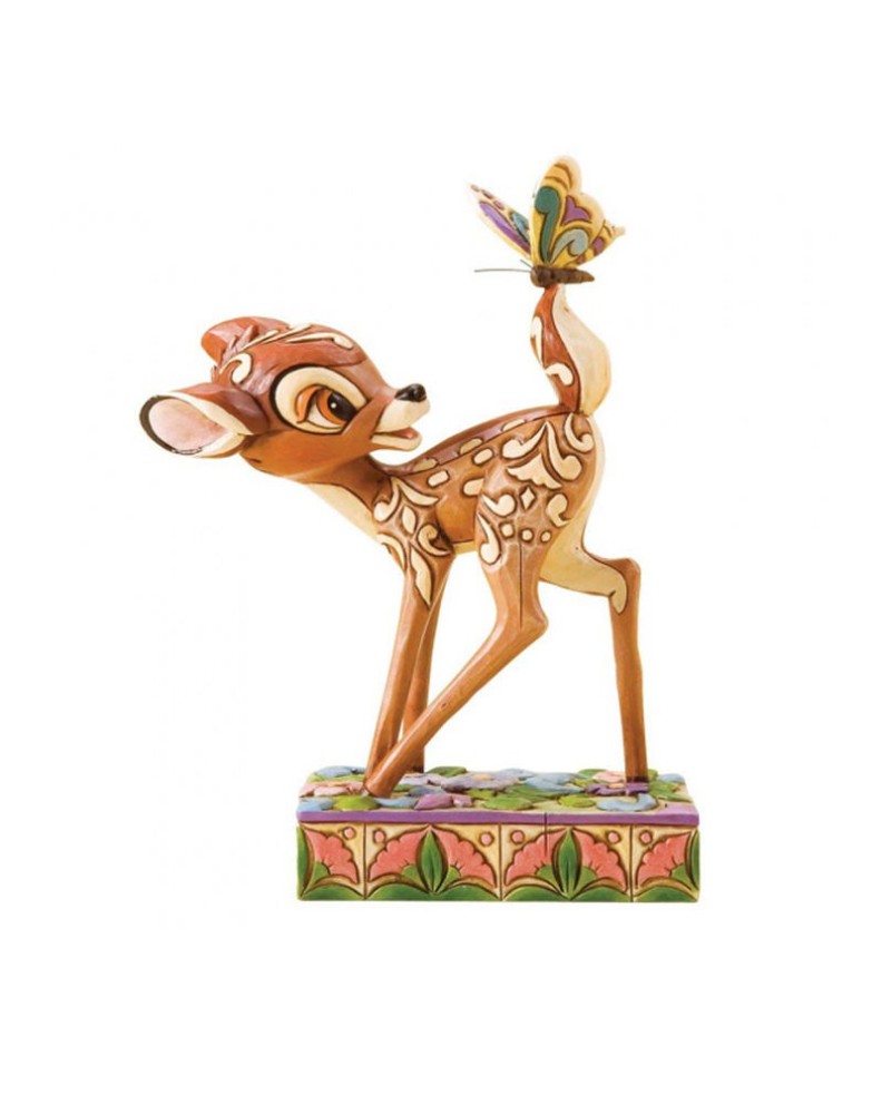 FIGURA DECORATIVA DE BAMBI CON MARIPOSAS