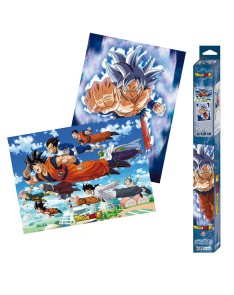 2 PRINT SET 52X38 GOKU AND FRIENDS - Dragon Ball Super