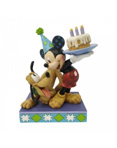 FIGURA DECORATIVA DISNEY MICKEY Y PLUTO DE CUMPLEAÑOS