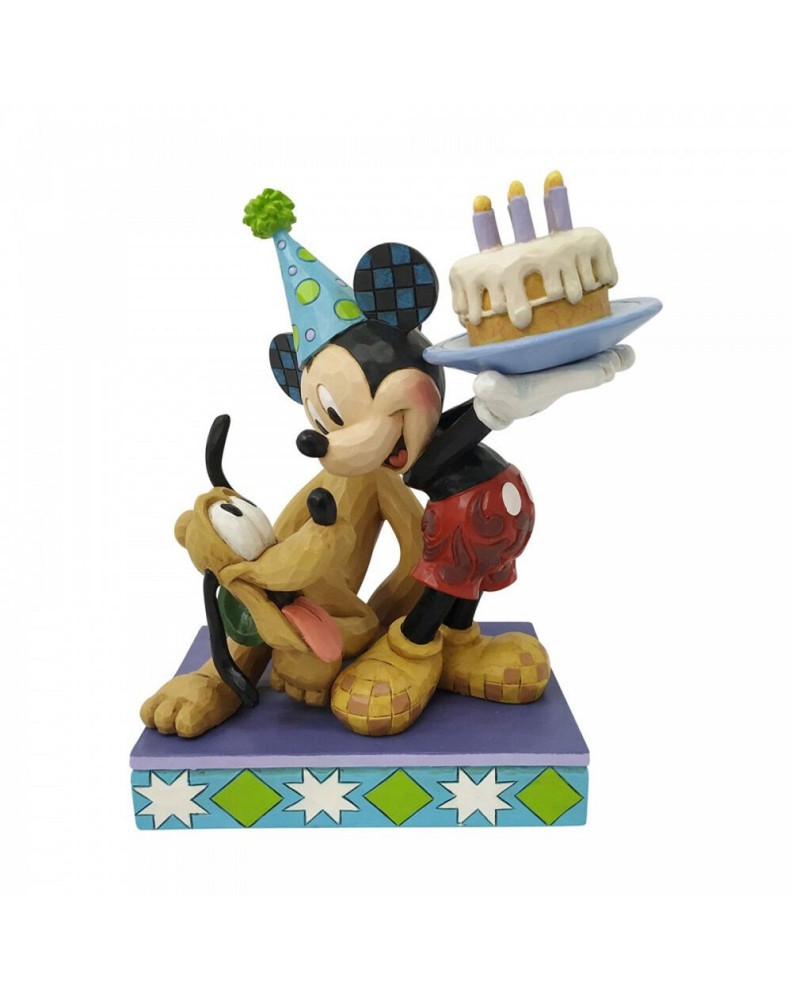 FIGURA DECORATIVA DISNEY MICKEY Y PLUTO DE CUMPLEAÑOS