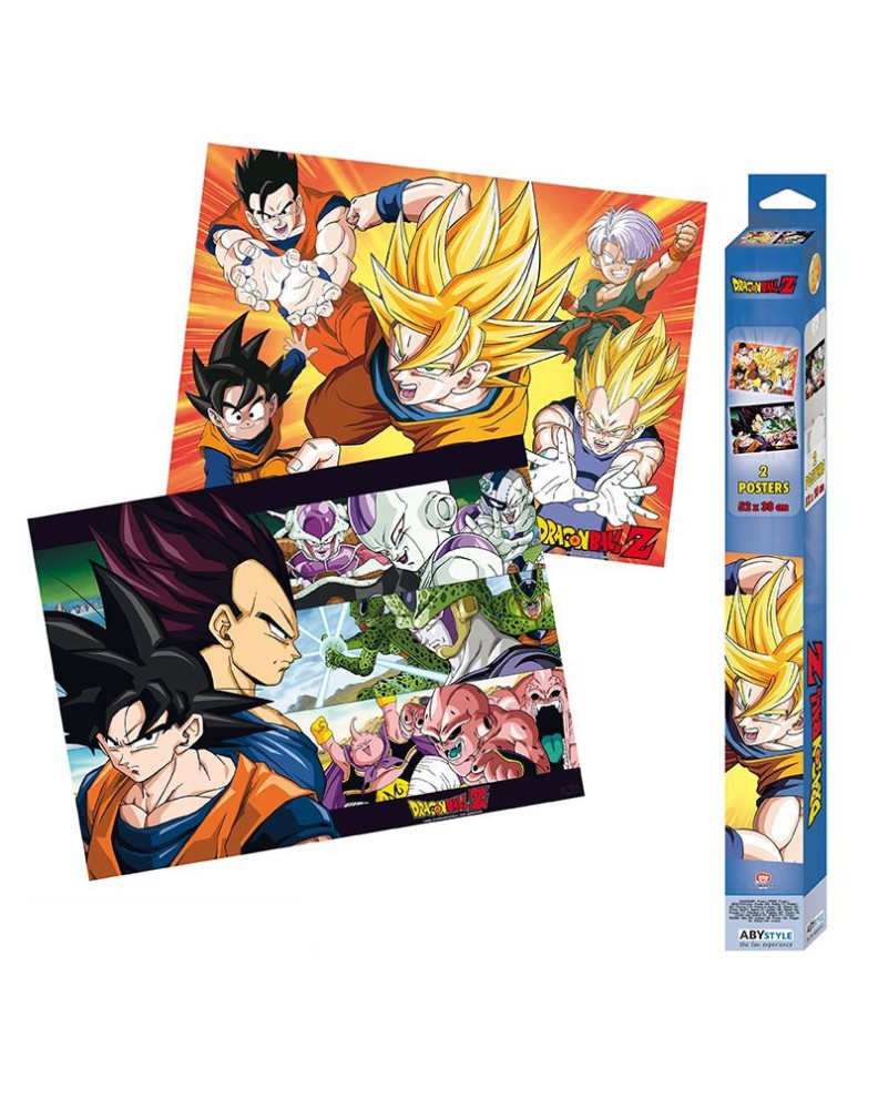 SET 2 POSTERS DRAGON BALL - SAYANS - 52X38