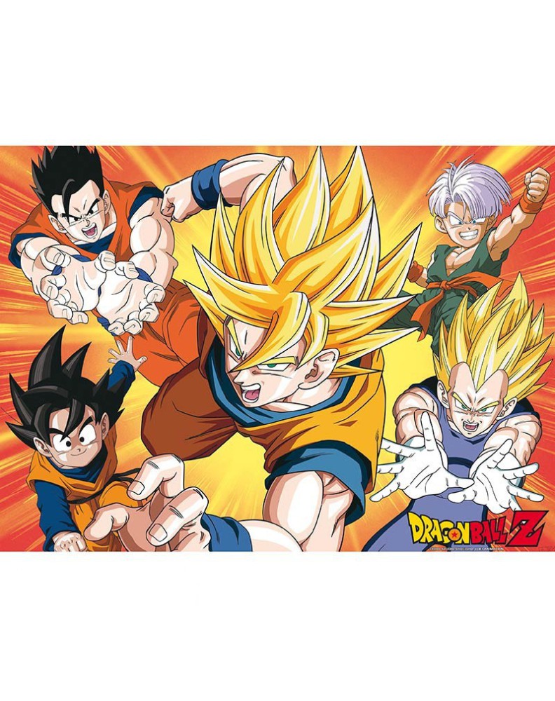 SET 2 PRINT DRAGON BALL - SAYANS - 52X38 Vista 2