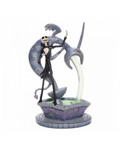 FIGURA DECORATIVA PESADILLA JACK EN UNA FUENTE - DISNEY - 24 X 14 X 14 CM