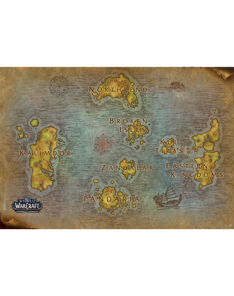 POSTER WORLD OF WARCRAFT - "MAP" (91.5X61)