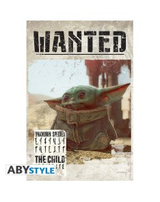 POSTER THE MANDALORIAN - "BABY YODA WANTED" (91.5X61)