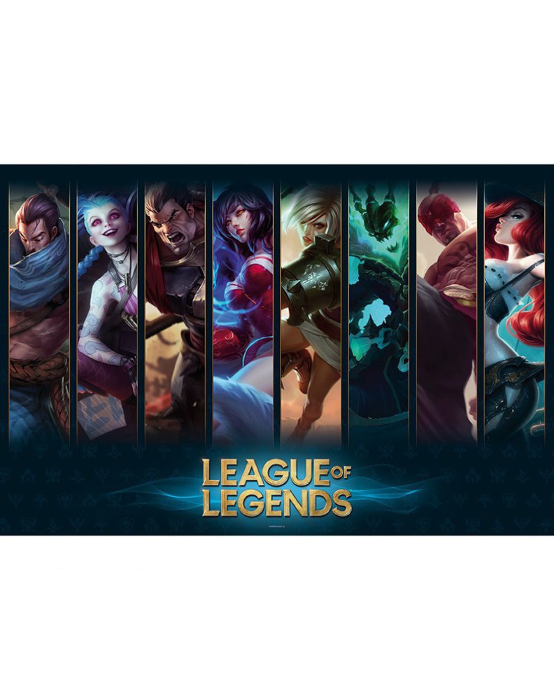 POSTER LEAGUE OF LEGENDS - "CHAMPIONS" (91.5X61) Vista 3