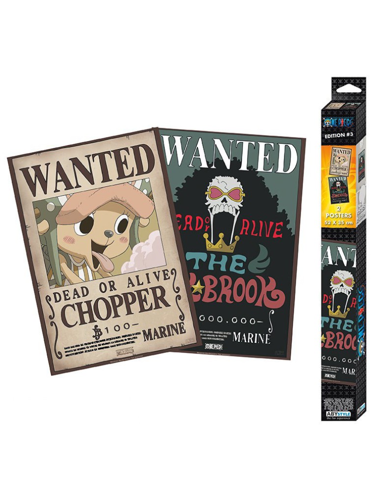 Poster One Piece Brook Wanted - Maxi Format 91,5 X 61 Cm - Officiel - Haute Qualité Impression Brillante
