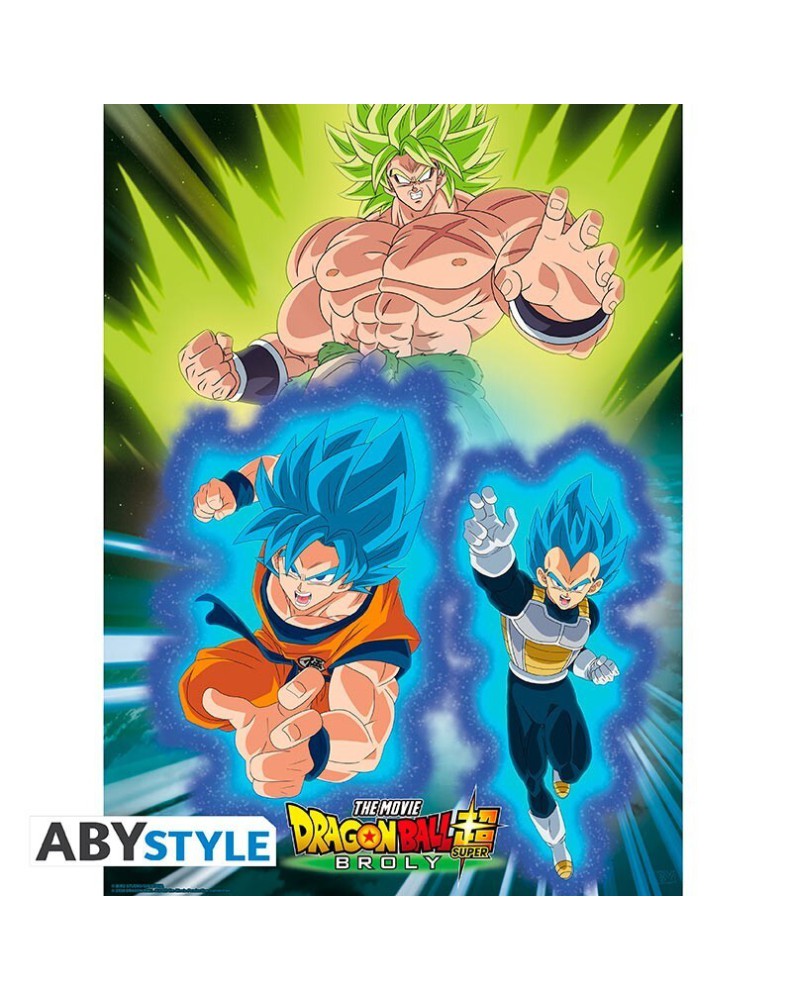 POSTER DRAGON BALL BROLY - SET 2 POSTERS - BROLY (52X38) X4 Vista 3