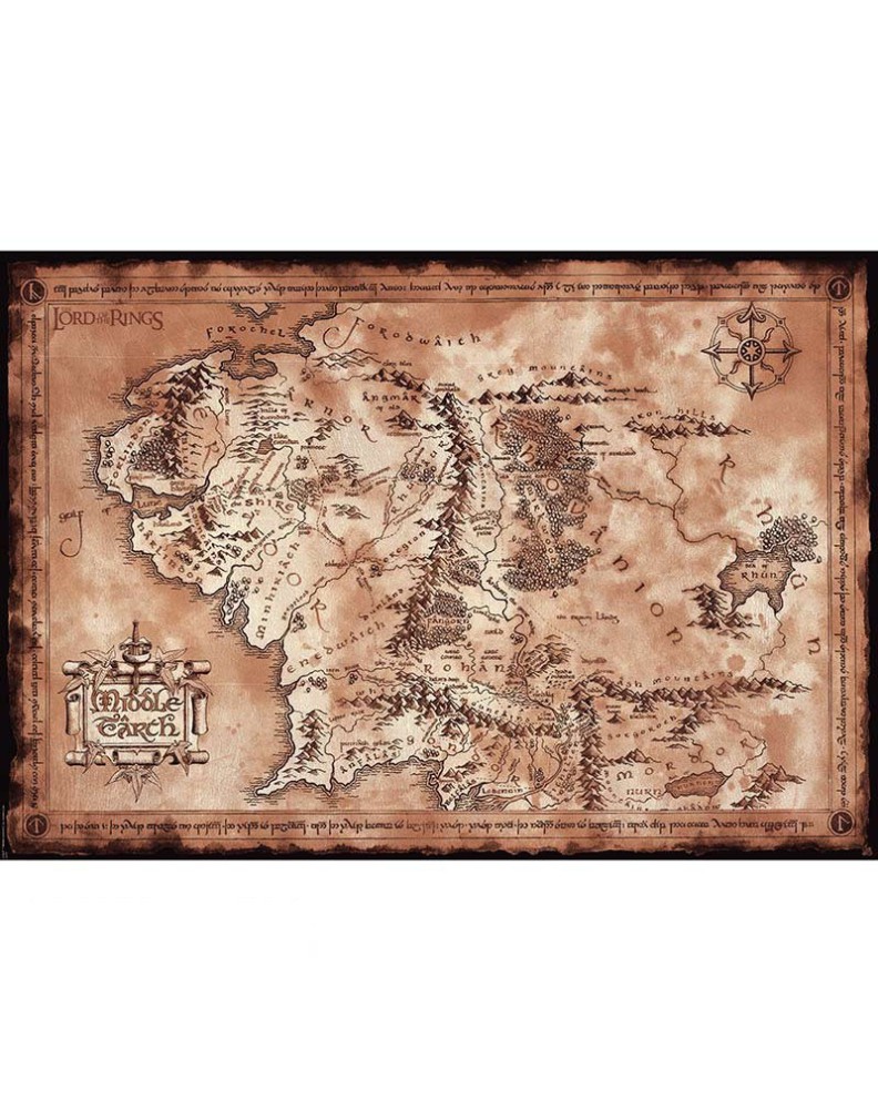 POSTER LORD OF THE RINGS - "MAP" (91.5X61)