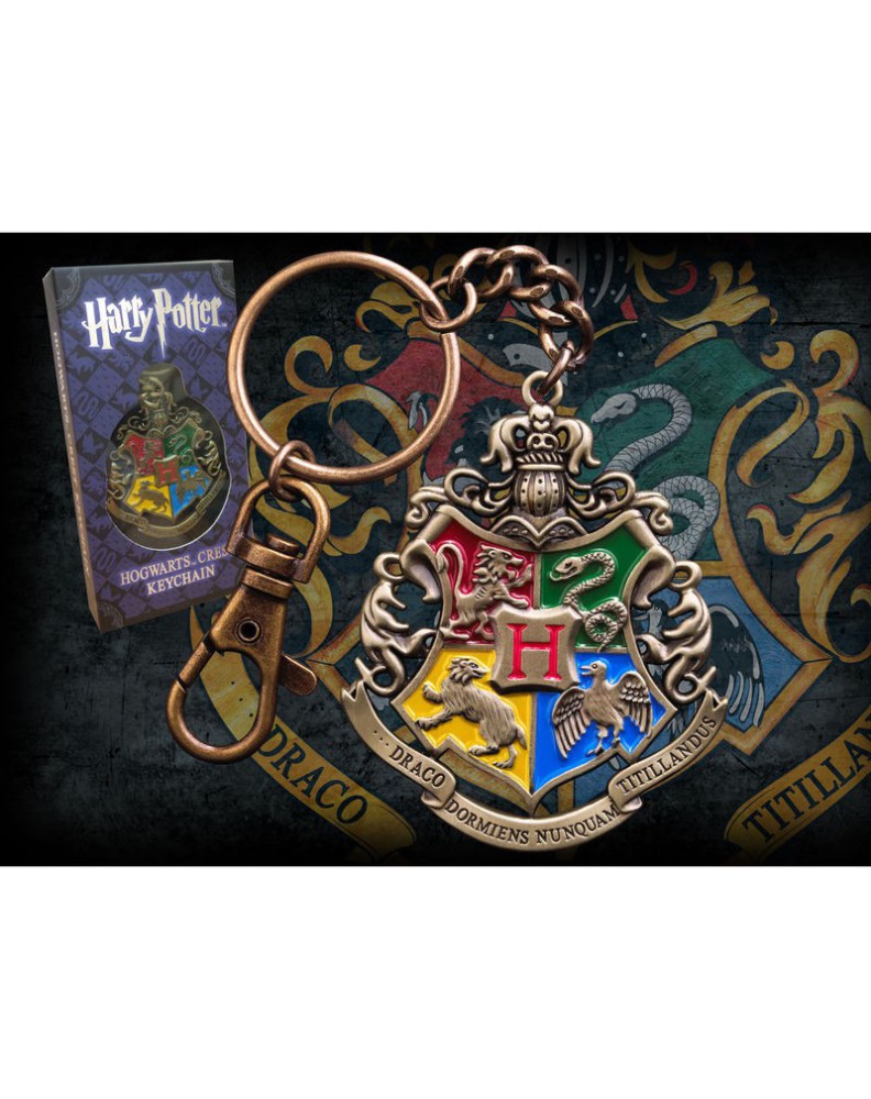 METALLIC KEY CHAIN 5 CM Hogwarts crest HARRY POTTER Vista 2