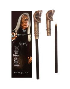 VARITA BOLIGRAFO Y MARCAPAGINAS LUCIUS MALFOY HARRY POTTER