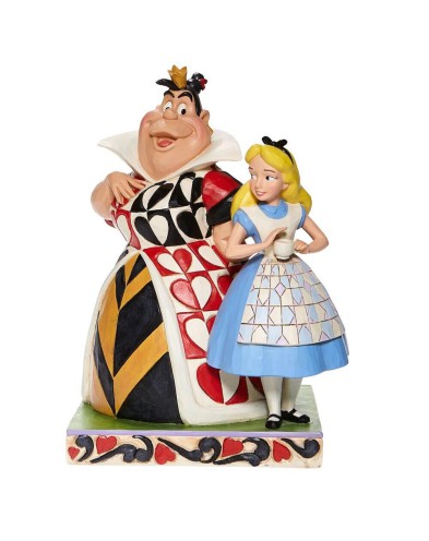 DECORATIVE FIGURE ALICE AND THE QUEEN OF HEARTS - DISNEY