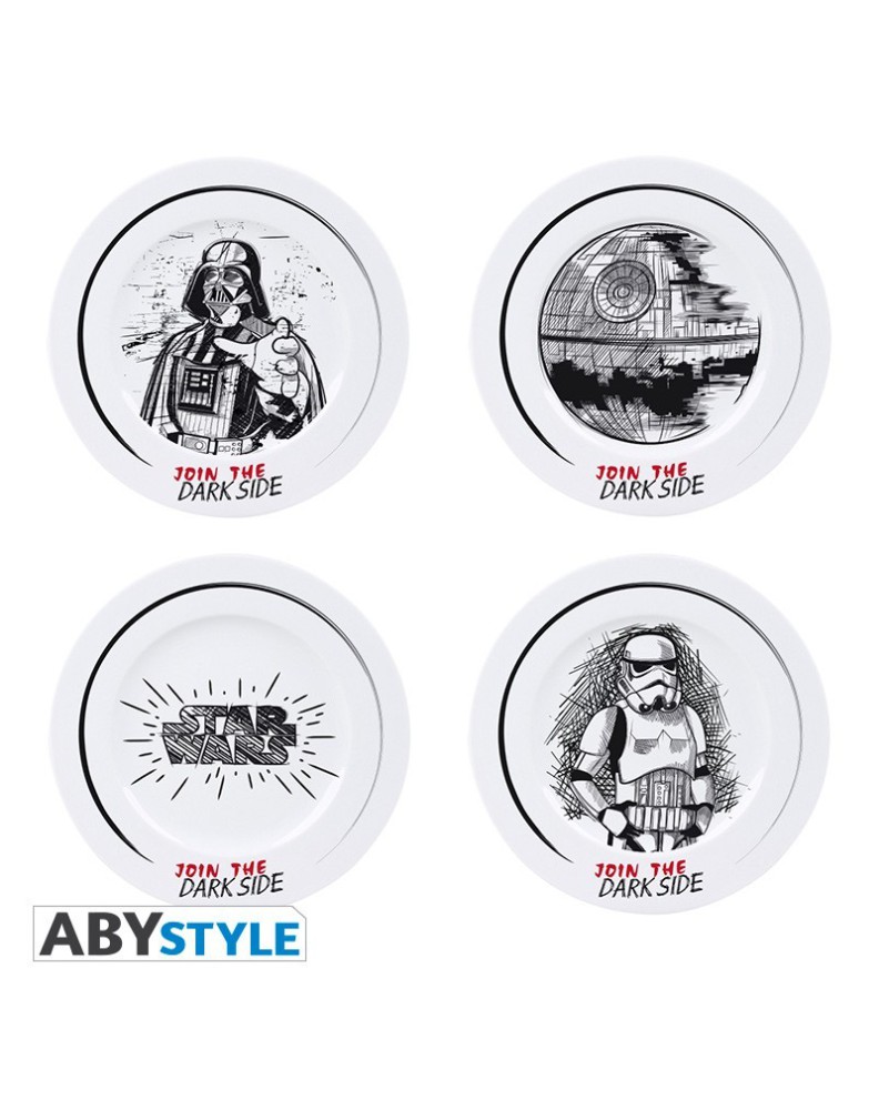 STAR WARS - SET OF 4 PLATES - JOIN THE DARK SIDE