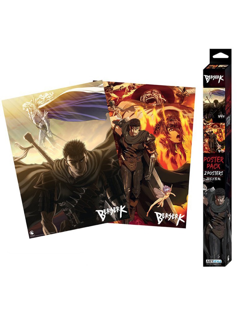 Set De 2 Posters Chibi L'Attaque Des Titans (saison 4) - 52 X 38 Cm, Papier Brillant 170g/m², Officiel ABYstyle