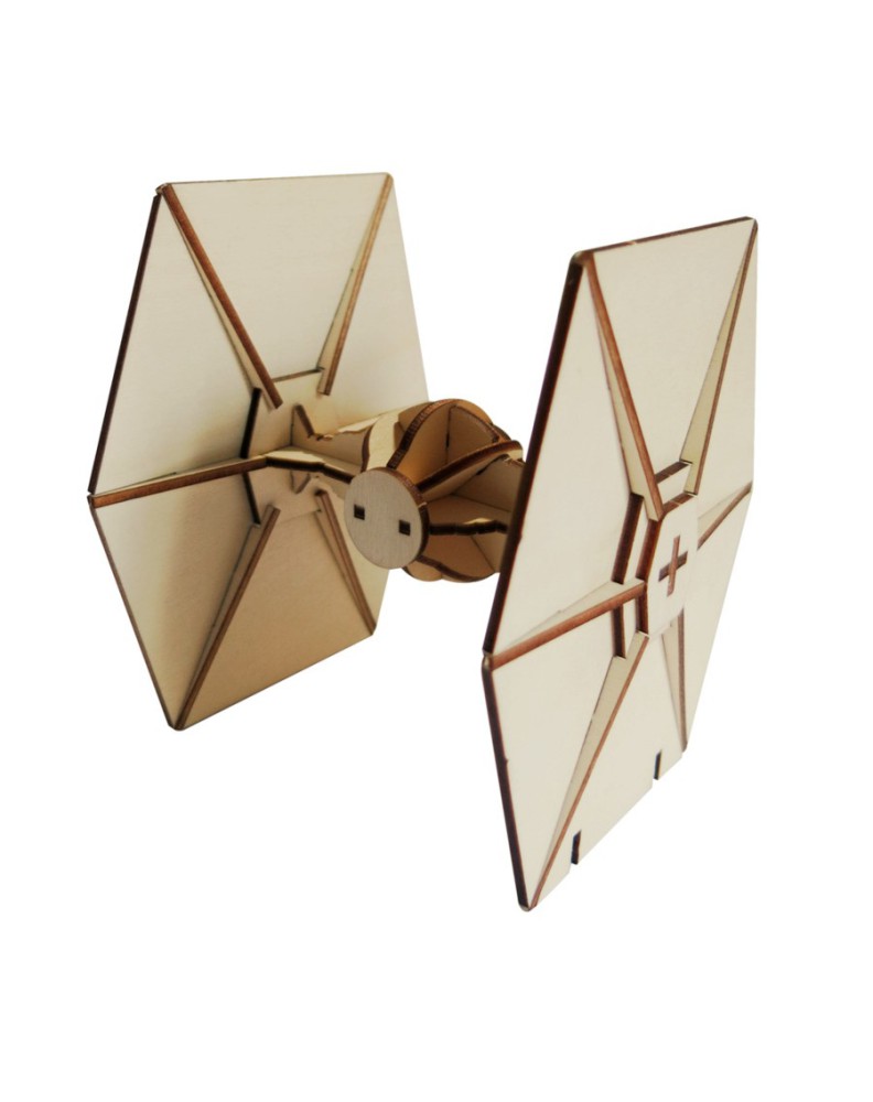 WOOD MODEL FOR PAINT STAR WARS TIE FIGTHER Vista 2