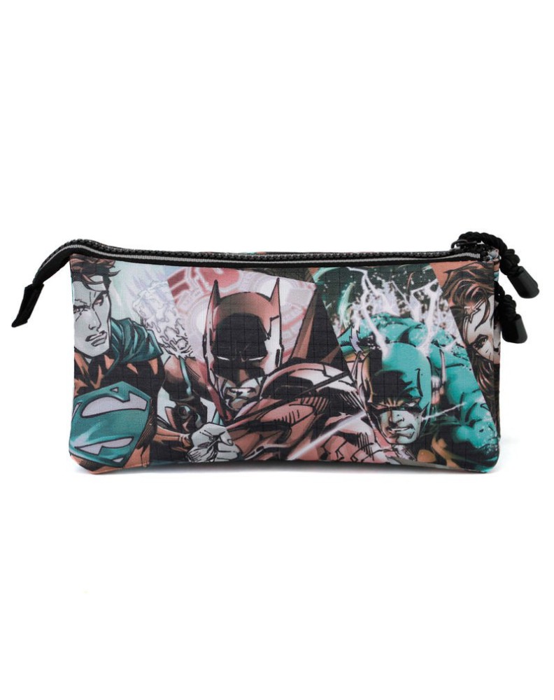 JUSTICE LEAGUE PENCIL CASE DC COMICS TRIPLE Vista 2