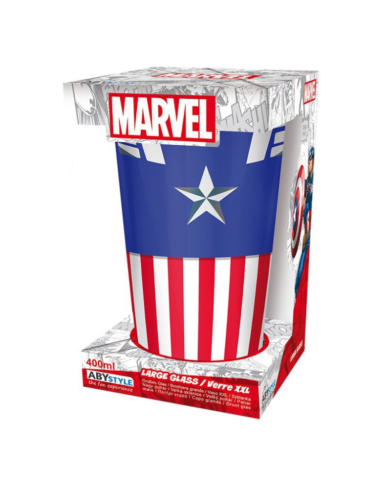 GLASS CAPTAIN AMERICA MARVEL 400 ML View 4