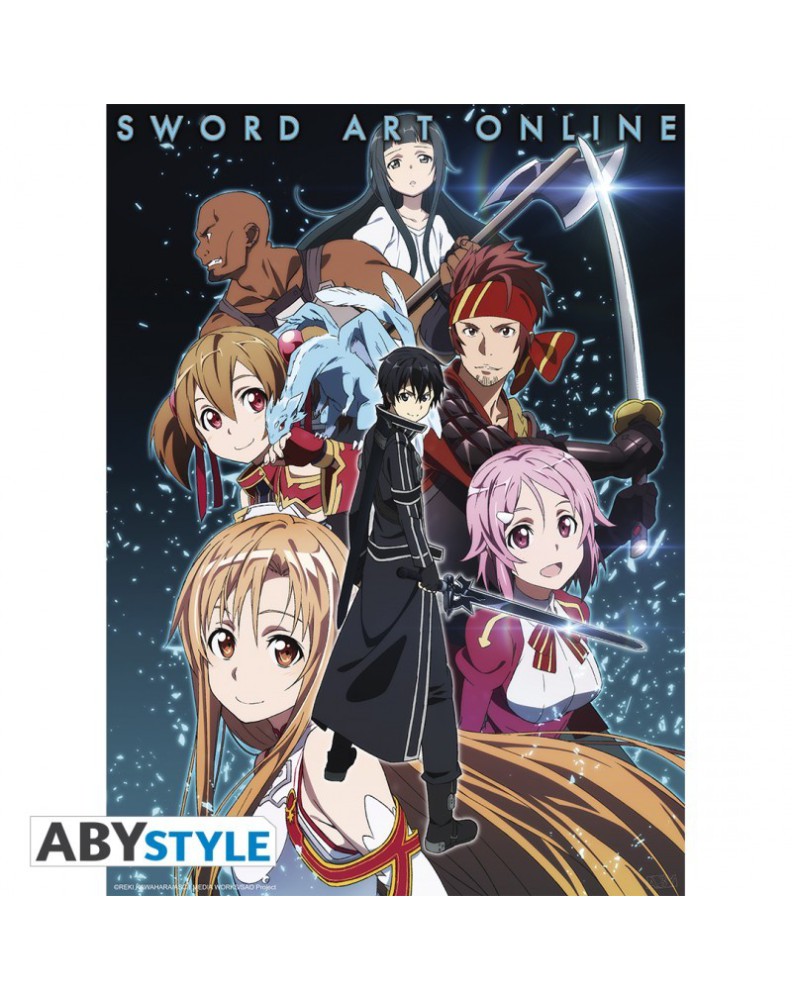 POSTER SWORD ART ONLINE - PARTY MEMBERS (52X38) Vista 2