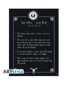 PÓSTER DEATH NOTE REGLAS 52X38 CM Vista 2