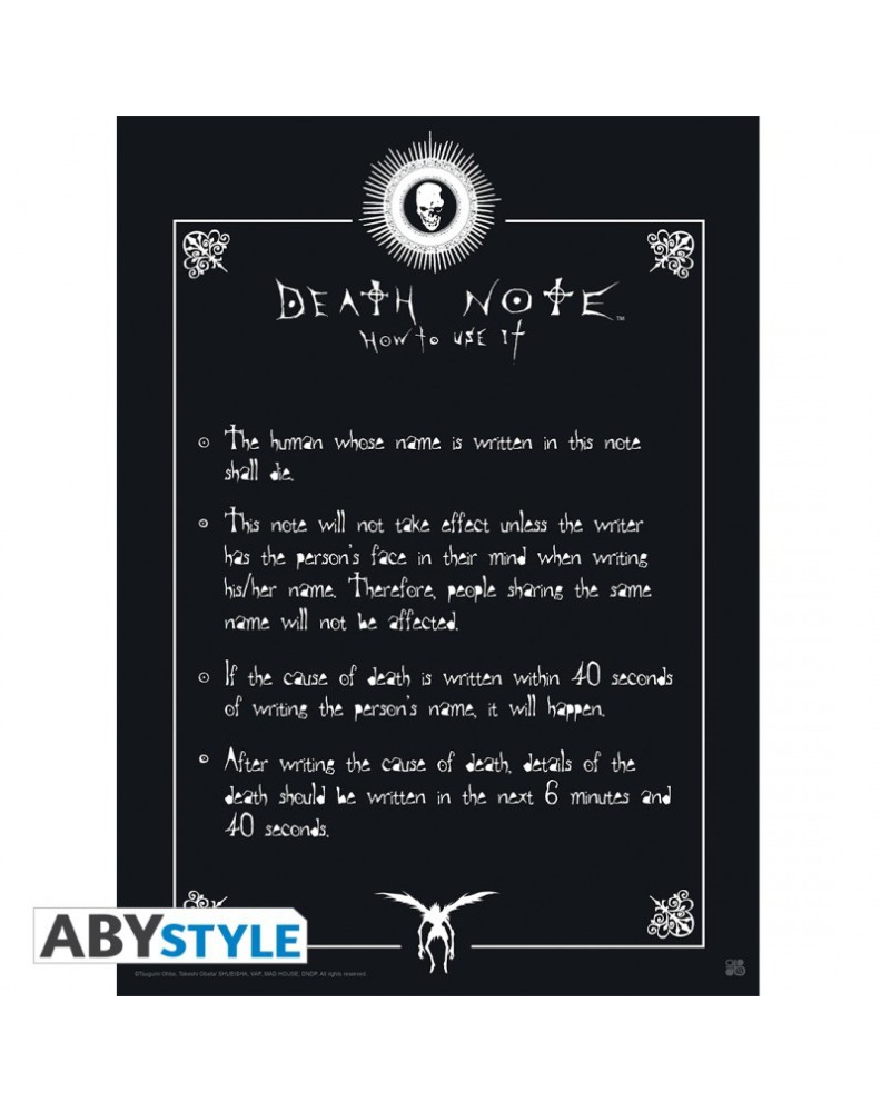 POSTER DEATH NOTE RULES 52X38 CM Vista 2