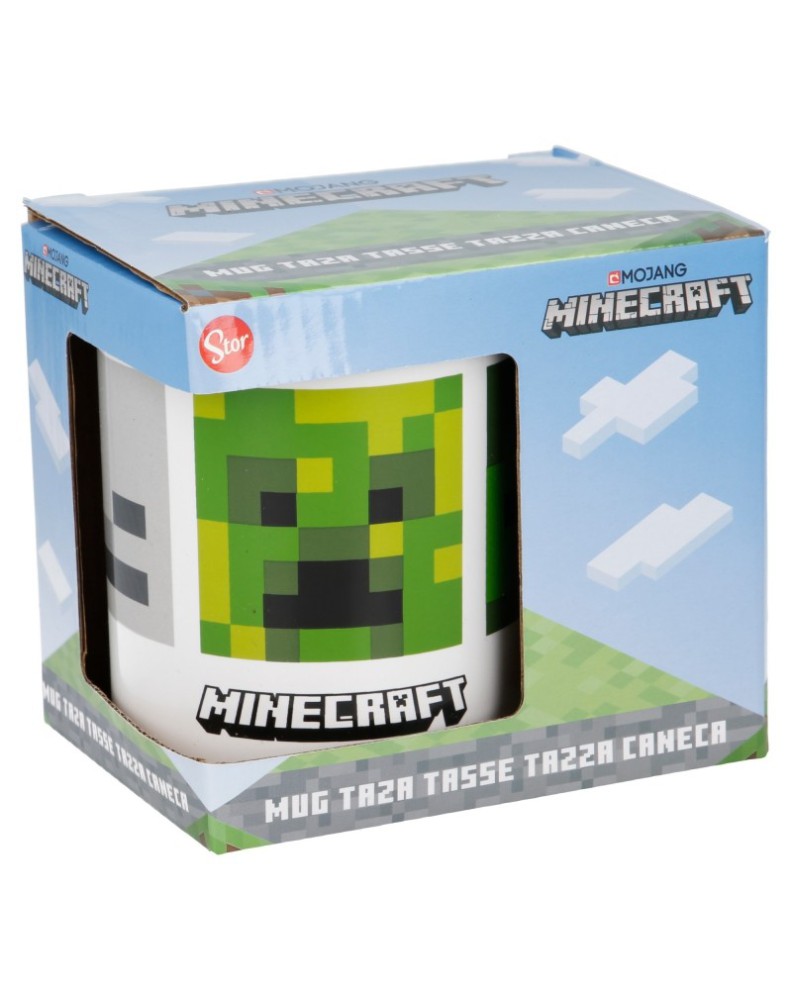 TAZA CERAMICA 325 ML EN CAJA REGALO MINECRAFT
