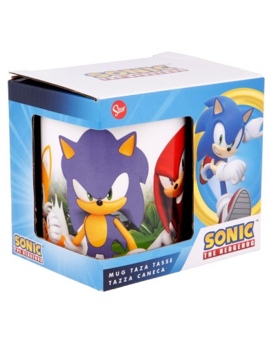 TAZA CERAMICA 325 ML EN CAJA REGALO SONIC