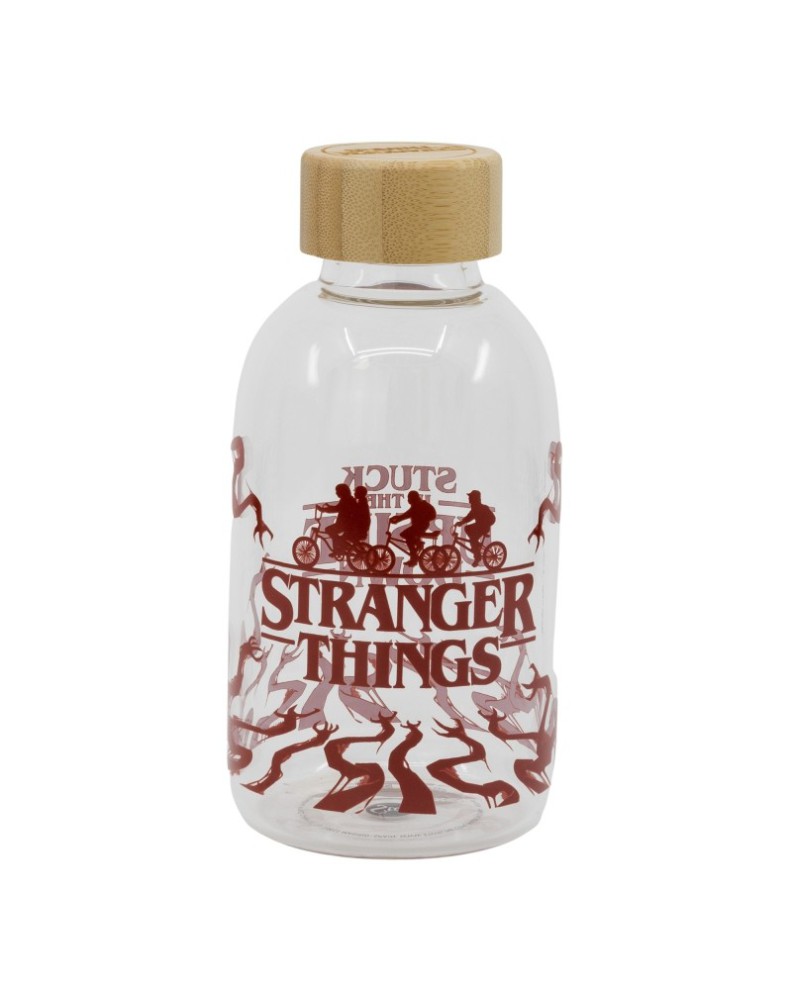 SMALL GLASS BOTTLE 620 ML STRANGER THINGS