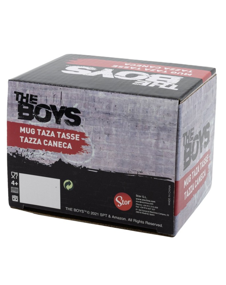 TAZA CERAMICA DESAYUNO 400 ML THE BOYS EN CAJA REGALO Vista 4