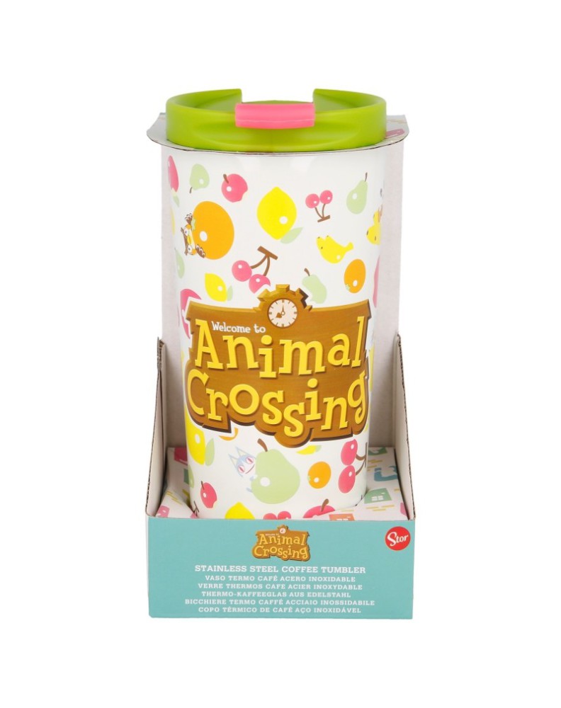 TUBE THERMOS CAFE STAINLESS STEEL 425 ML ANIMAL CROSSSING TUBE THERMOS CAFE STAINLESS STEEL 425 ML ANIMAL CROSSSING