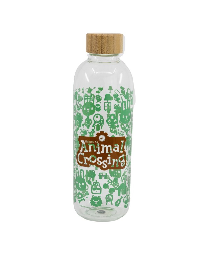 LARGE GLASS BOTTLE 1030 ML ANIMAL CROSSING