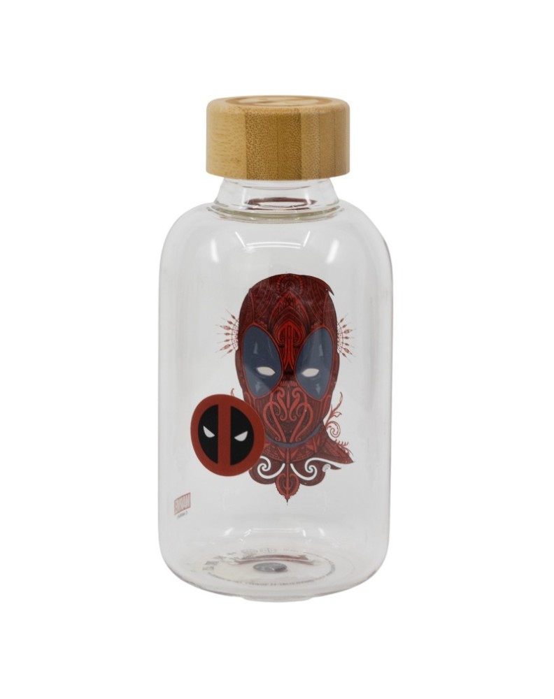 BOTELLA DE CRISTAL PEQUEÑA 620 ML DEAD POOL Vista 2