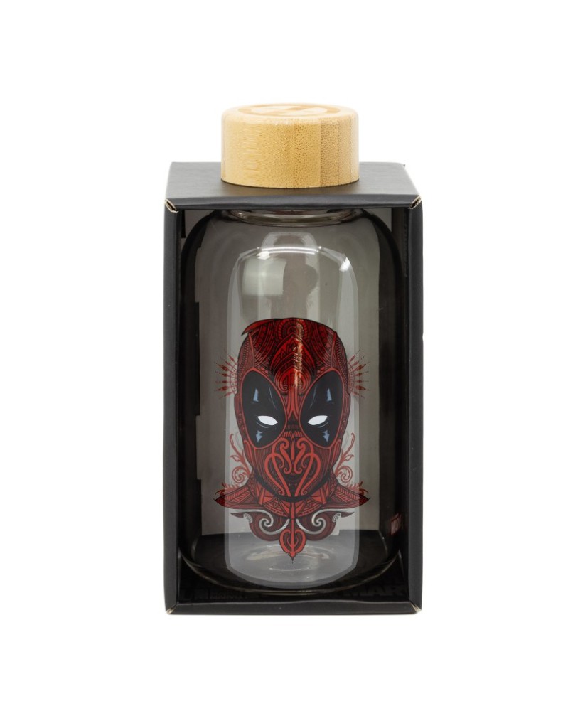 BOTELLA DE CRISTAL PEQUEÑA 620 ML DEAD POOL Vista 4