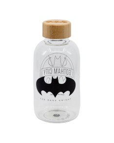 SMALL GLASS BOTTLE 620 ML BATMAN SYMBOL