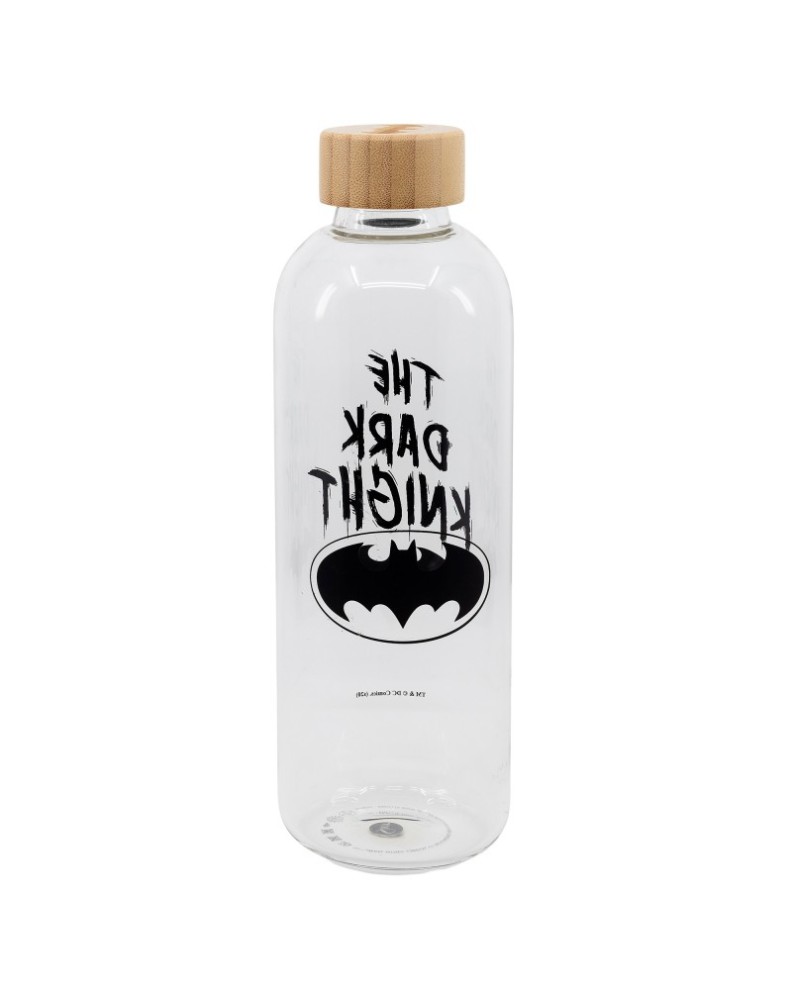 LARGE GLASS BOTTLE 1030 ML BATMAN SYMBOL