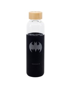 GLASS BOTTLE WITH SILICONE CASE 585 ML BATMAN SYMBOL