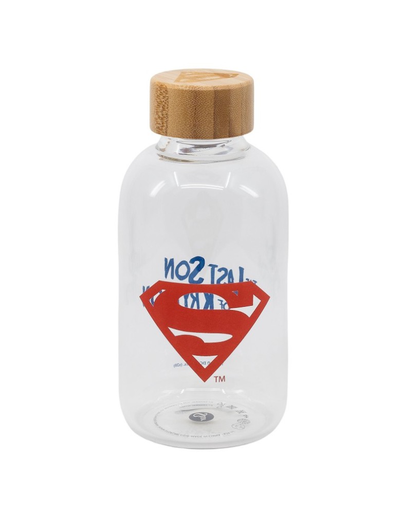 BOTELLA DE CRISTAL PEQUEÑA 620 ML SUPERMAN SYMBOL