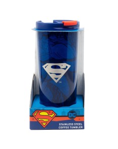 TUBE THERMO CAFE STAINLESS STEEL 425 ML SUPERMAN SYMBOL View 4